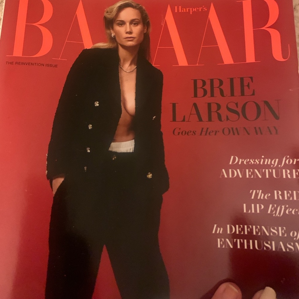 Harper’s Bazaar Brie Larson cover April 2023 collectible trends & style